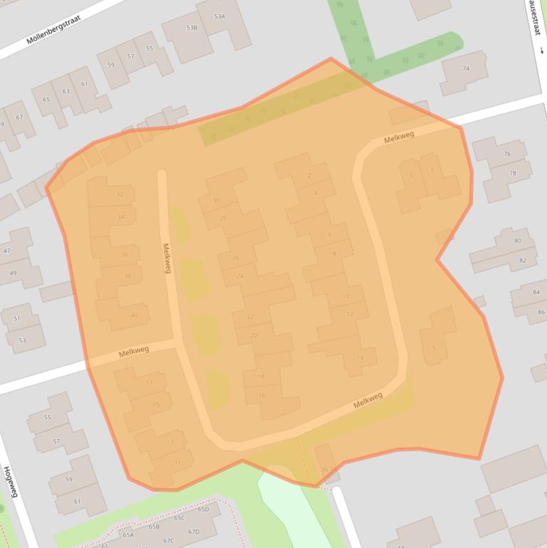 Kaart van postcodegebied 7582CS.