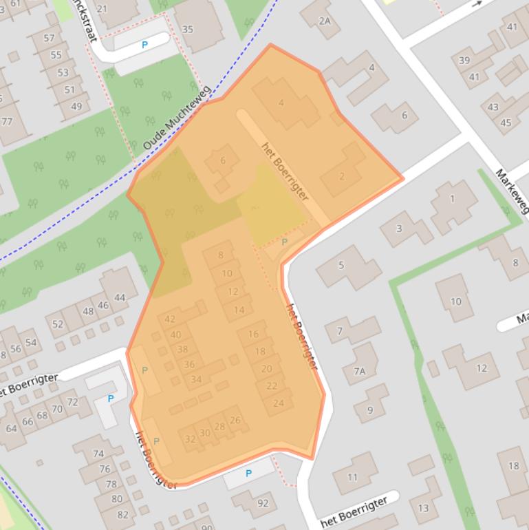 Kaart van postcodegebied 7582DA.