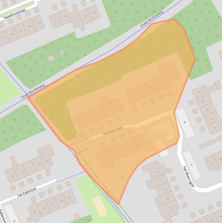 Kaart van postcodegebied 7582DB.