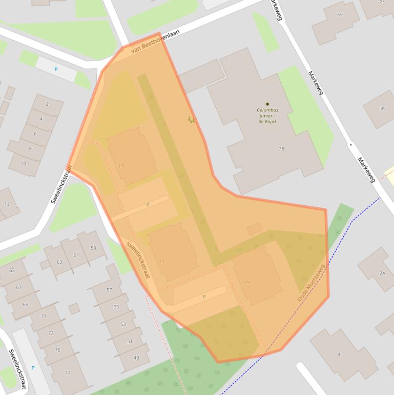 Kaart van postcodegebied 7582EC.