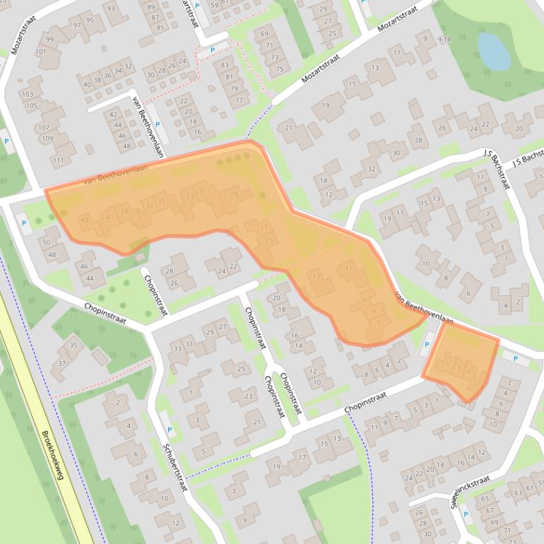 Kaart van postcodegebied 7582EL.