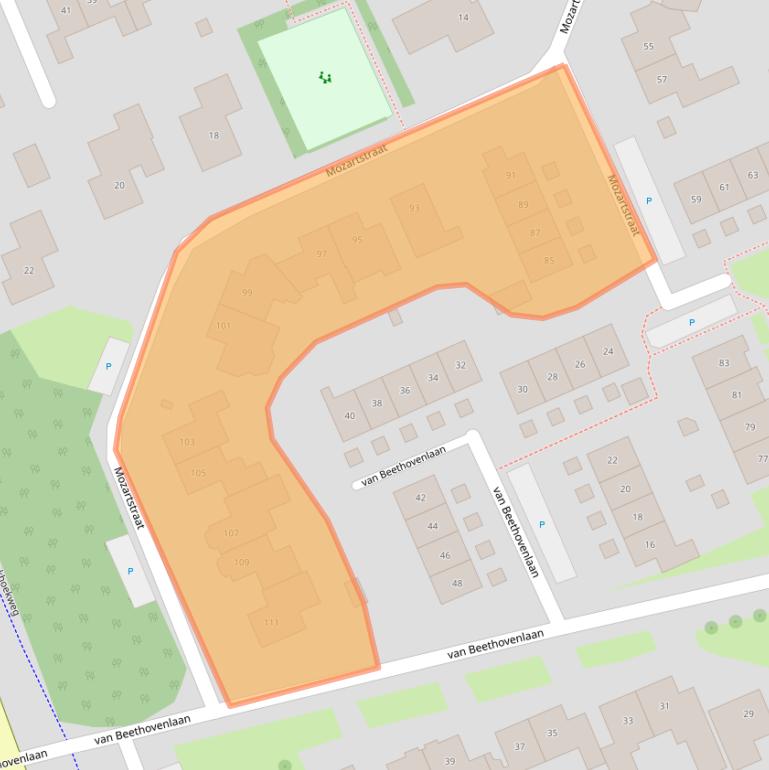 Kaart van postcodegebied 7582EV.