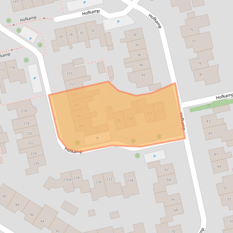 Kaart van postcodegebied 7582GV.