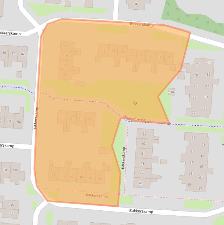 Kaart van postcodegebied 7582HD.