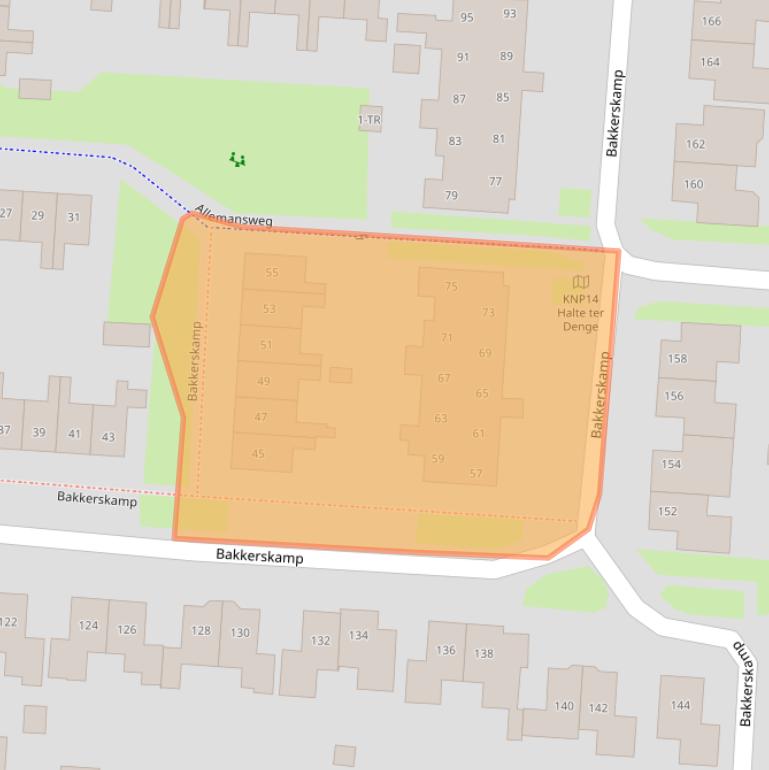 Kaart van postcodegebied 7582HE.