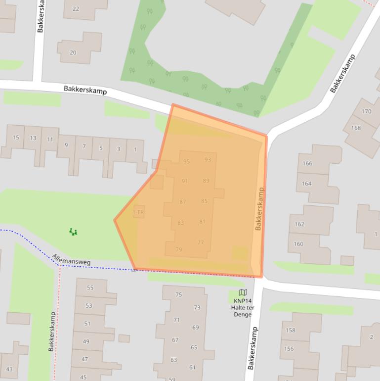 Kaart van postcodegebied 7582HG.