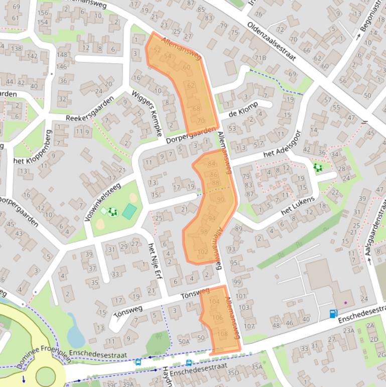 Kaart van postcodegebied 7582HL.