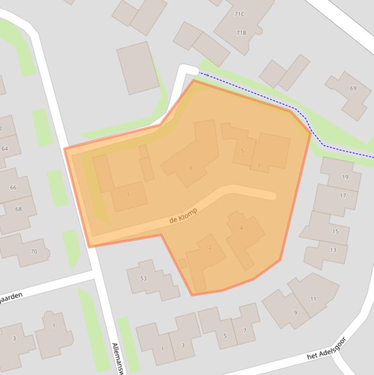 Kaart van postcodegebied 7582HR.