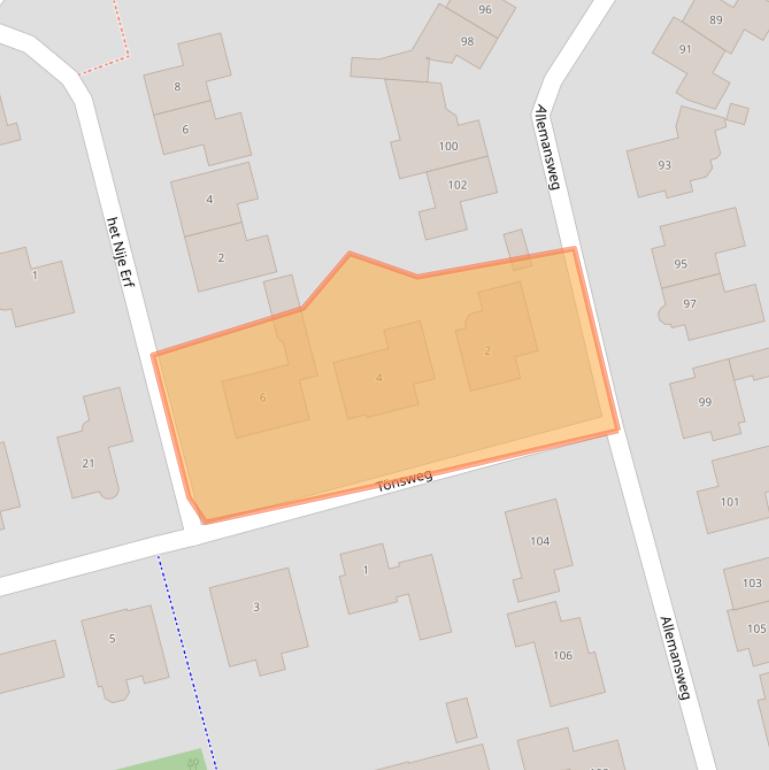 Kaart van postcodegebied 7582HS.