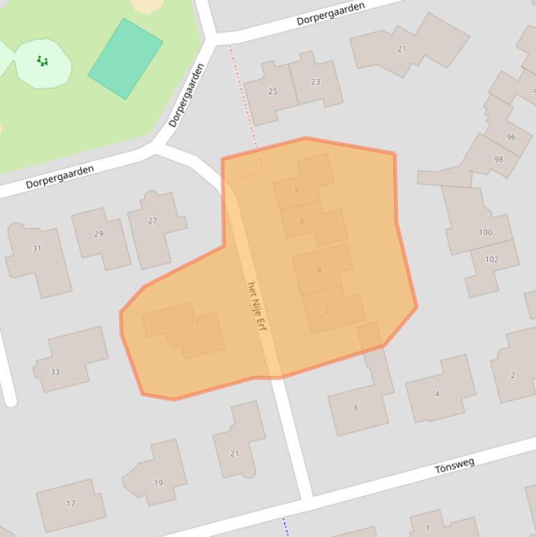 Kaart van postcodegebied 7582HX.