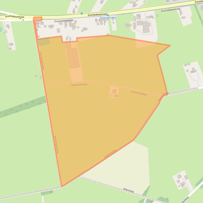 Kaart van postcodegebied 7582PH.