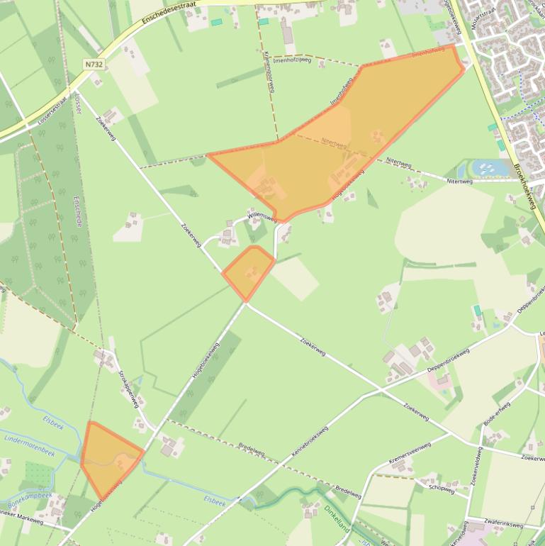 Kaart van postcodegebied 7582PR.