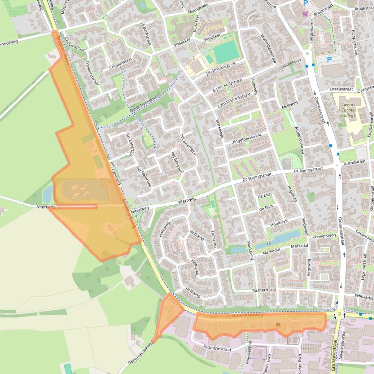 Kaart van postcodegebied 7582PT.