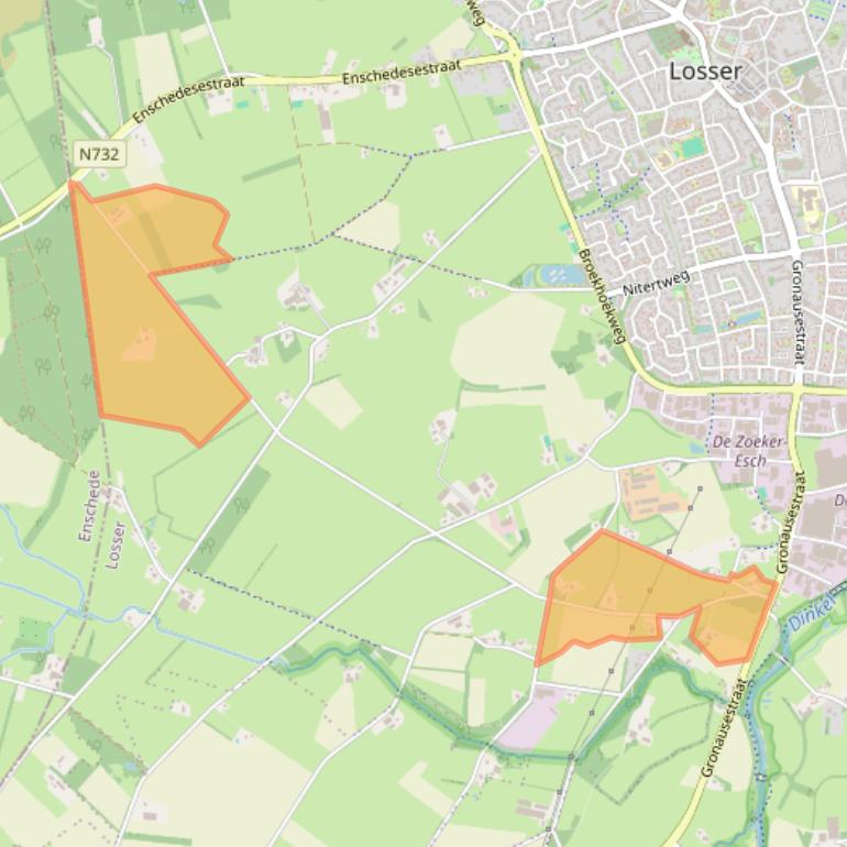 Kaart van postcodegebied 7582PX.