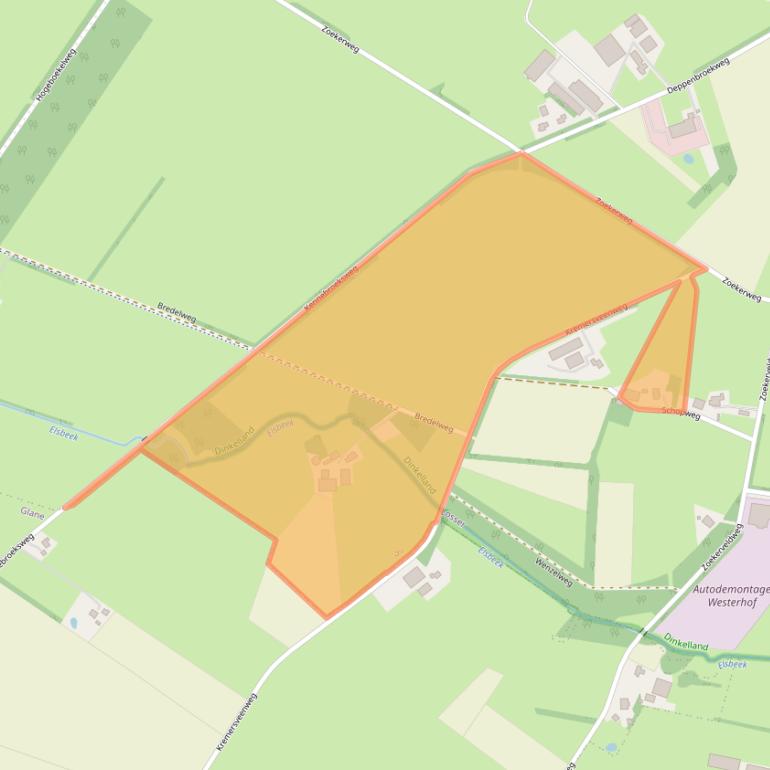 Kaart van postcodegebied 7582RA.