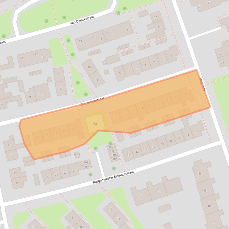 Kaart van postcodegebied 7582ZM.