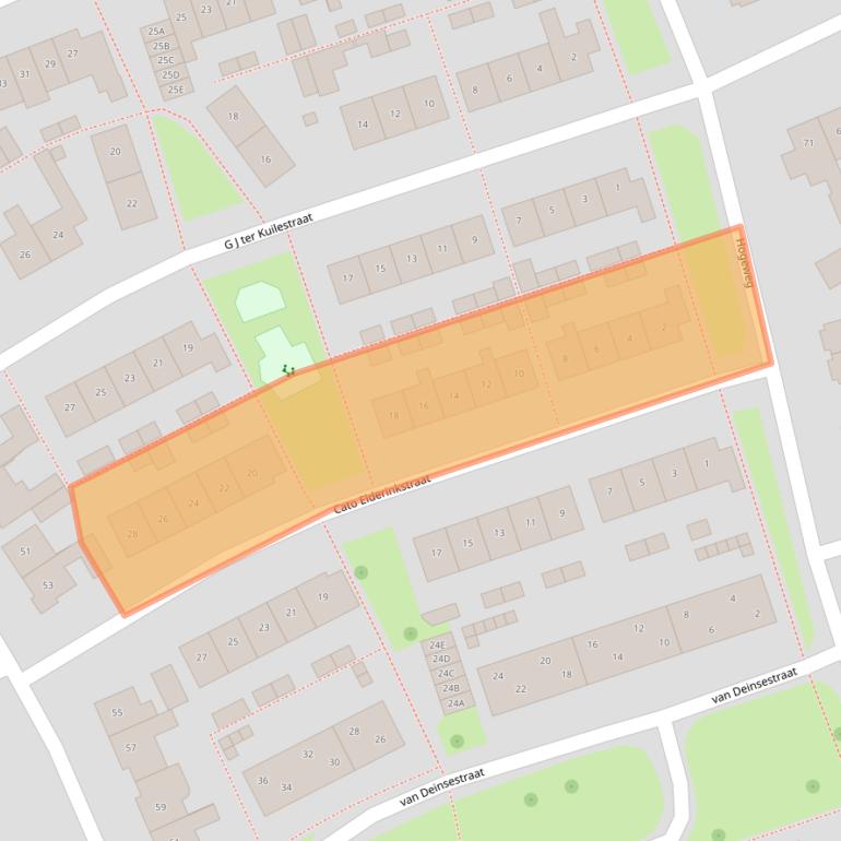 Kaart van postcodegebied 7582ZR.