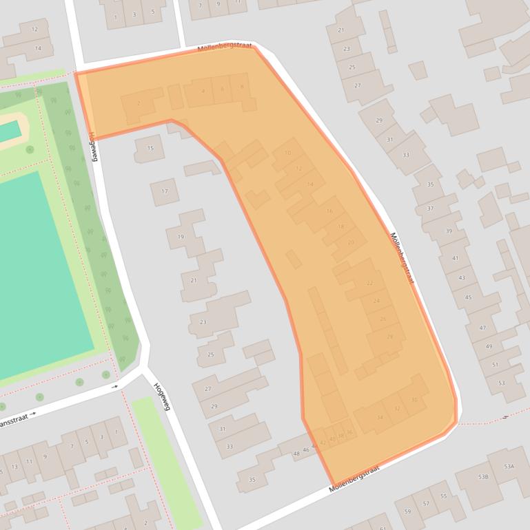Kaart van postcodegebied 7582ZW.