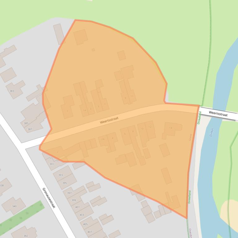 Kaart van postcodegebied 7585PA.