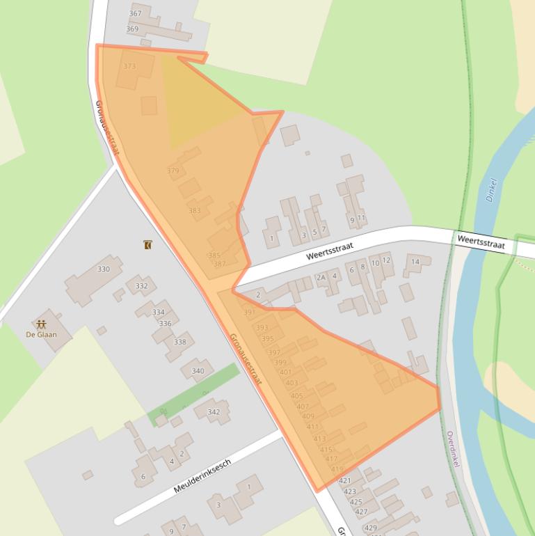 Kaart van postcodegebied 7585PC.