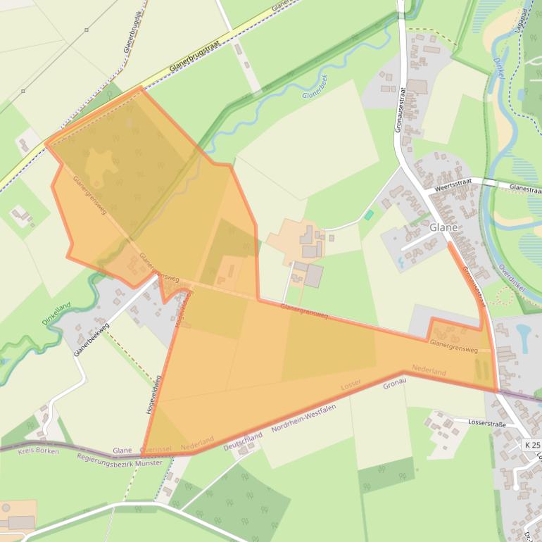 Kaart van postcodegebied 7585PG.