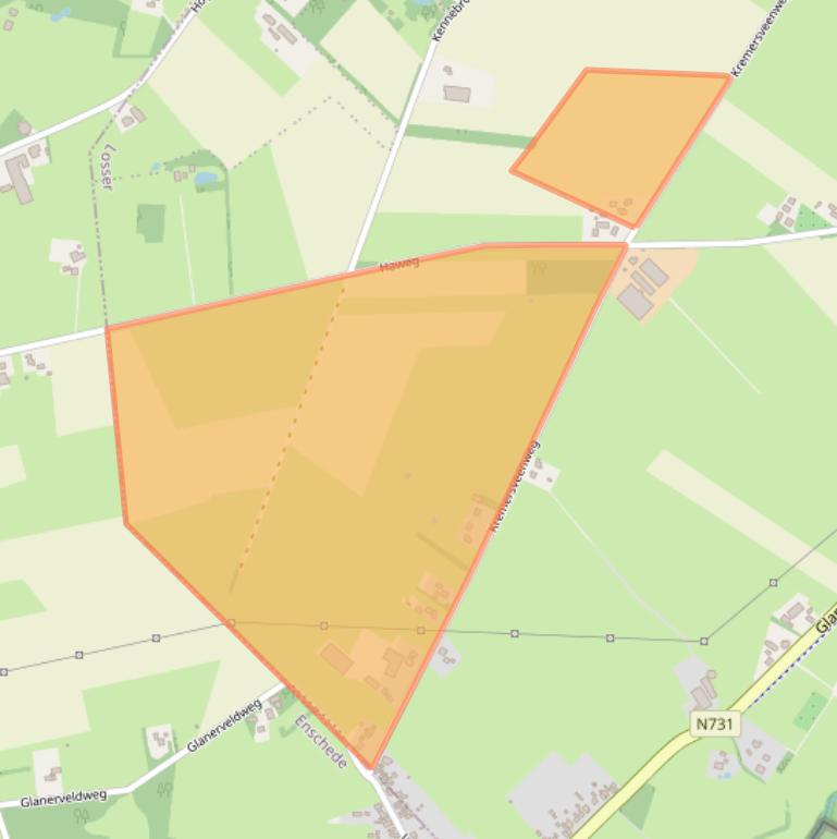 Kaart van postcodegebied 7585PP.