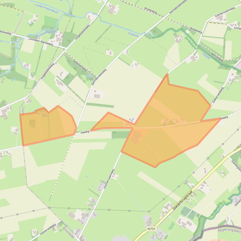 Kaart van postcodegebied 7585PR.