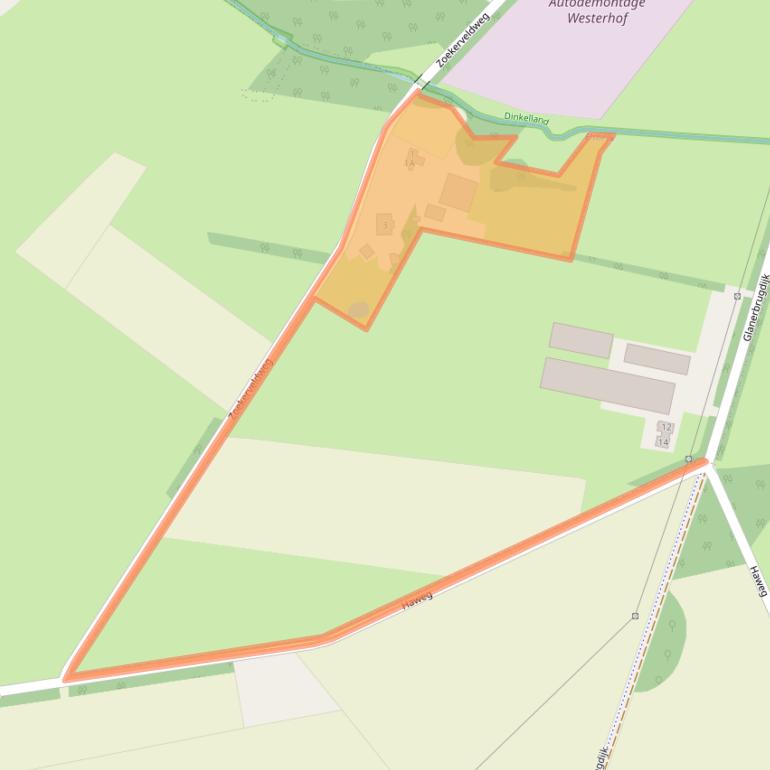 Kaart van postcodegebied 7585PS.