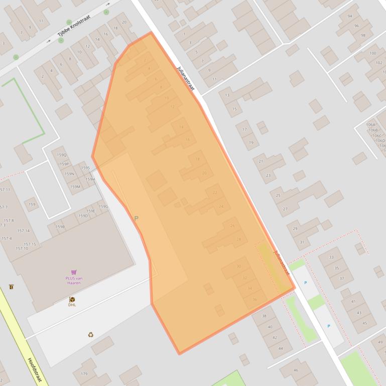 Kaart van postcodegebied 7586AW.