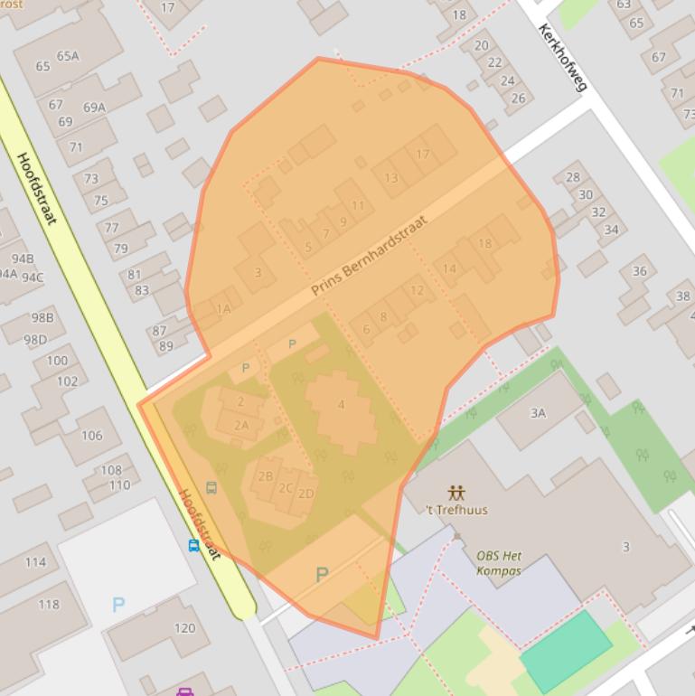 Kaart van postcodegebied 7586BH.