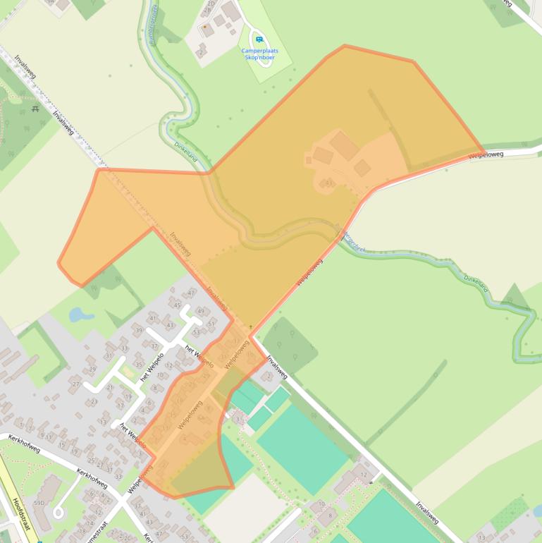 Kaart van postcodegebied 7586BJ.