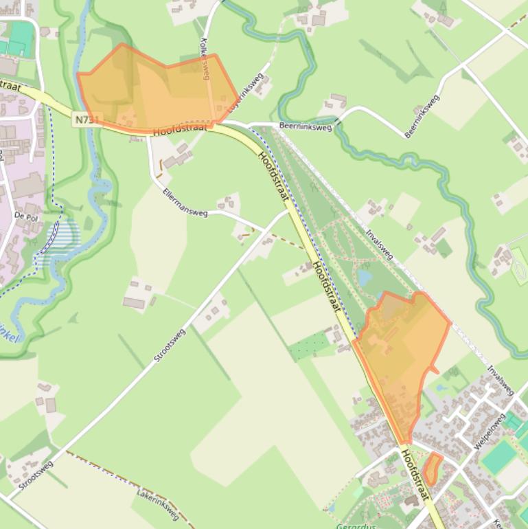 Kaart van postcodegebied 7586BK.