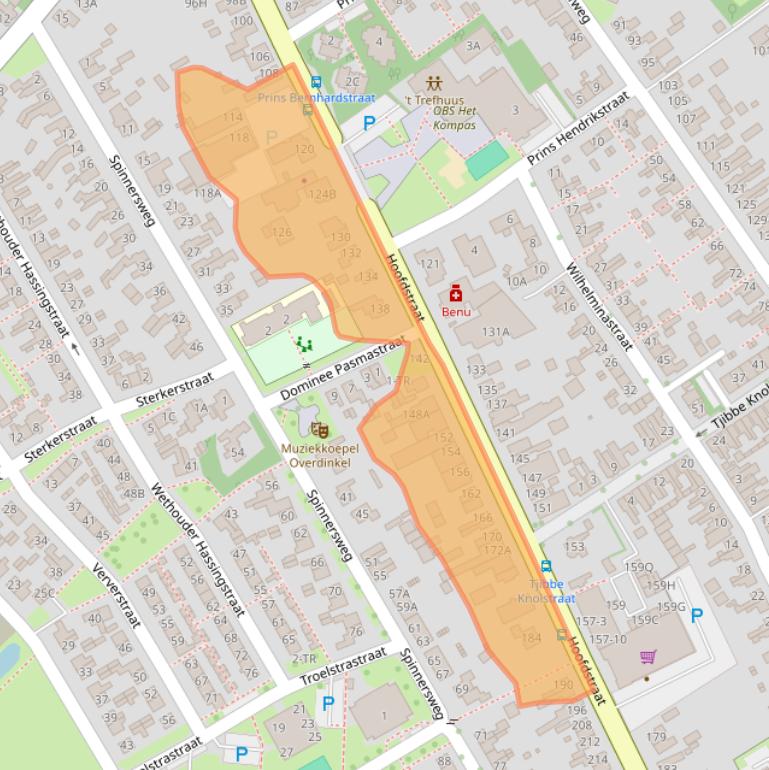 Kaart van postcodegebied 7586BW.