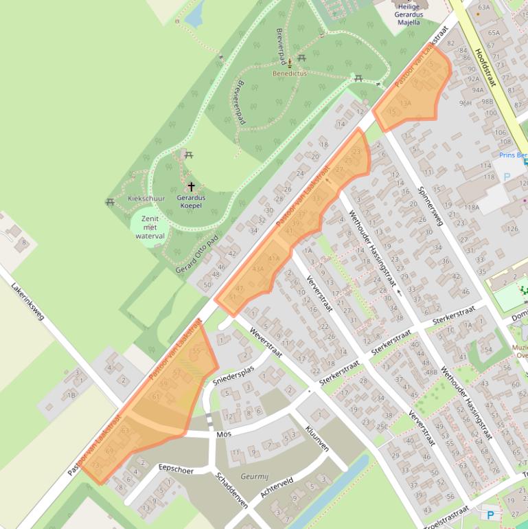 Kaart van postcodegebied 7586CB.