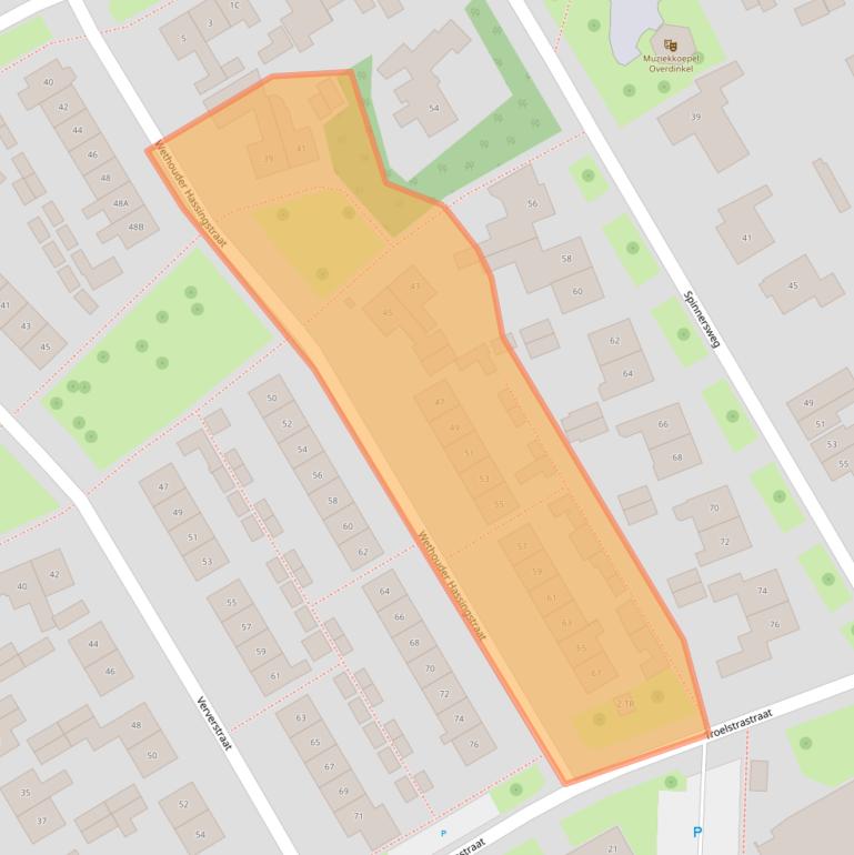 Kaart van postcodegebied 7586CN.