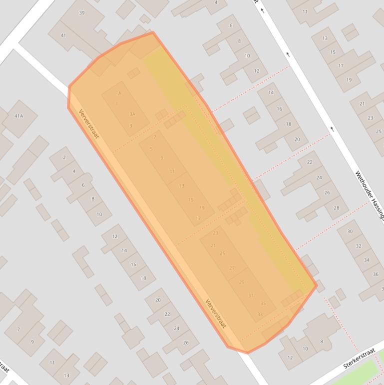 Kaart van postcodegebied 7586CS.