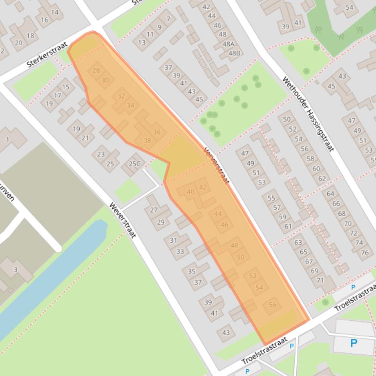 Kaart van postcodegebied 7586CW.