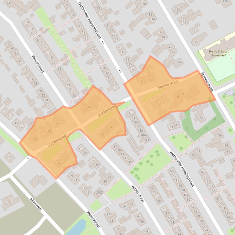 Kaart van postcodegebied 7586CX.
