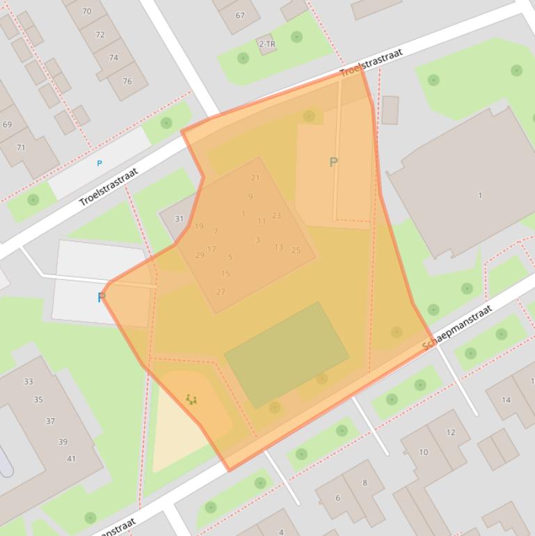 Kaart van postcodegebied 7586EE.