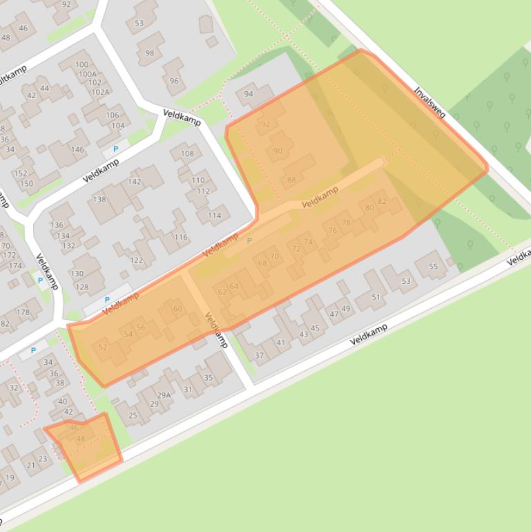 Kaart van postcodegebied 7586GB.