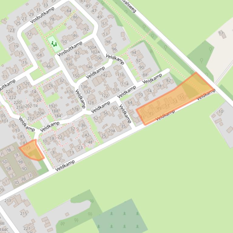 Kaart van postcodegebied 7586GG.