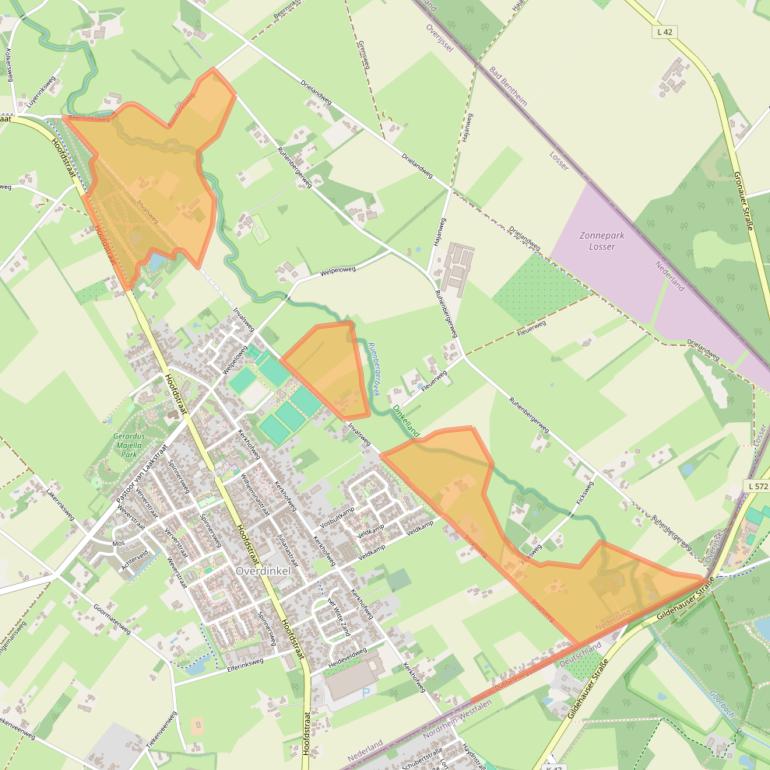 Kaart van postcodegebied 7586RB.