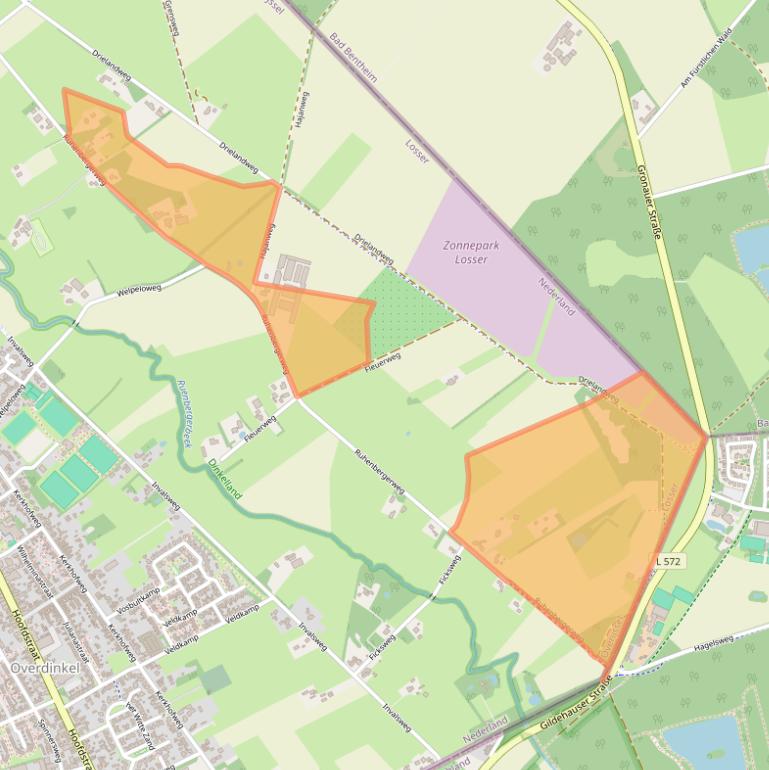 Kaart van postcodegebied 7586RE.