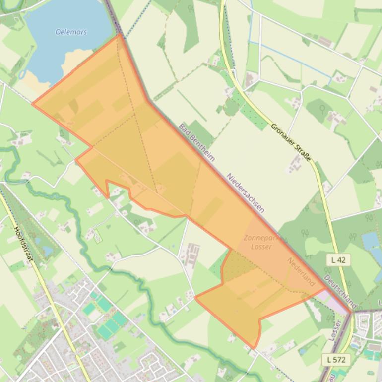 Kaart van postcodegebied 7586RL.