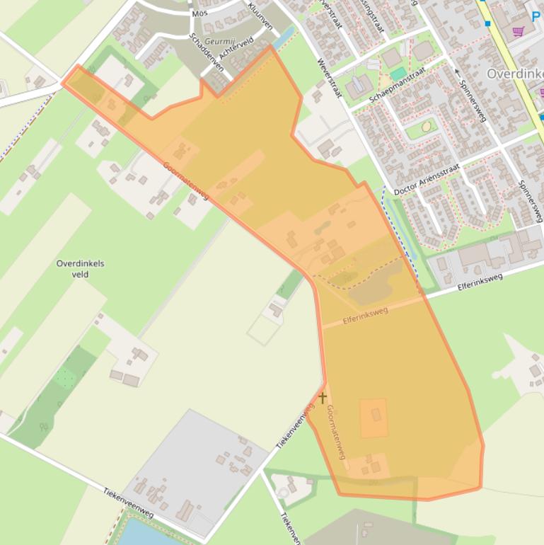 Kaart van postcodegebied 7586RV.
