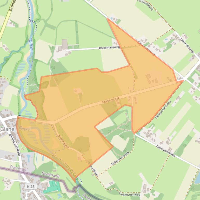 Kaart van postcodegebied 7586RX.
