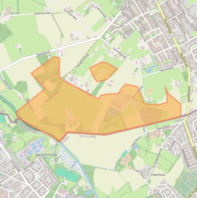 Kaart van postcodegebied 7586SC.