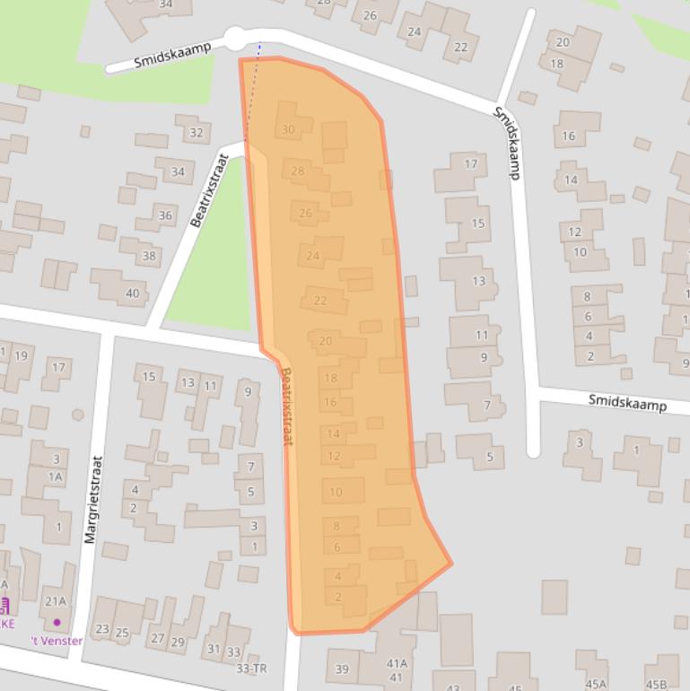 Kaart van postcodegebied 7587AG.