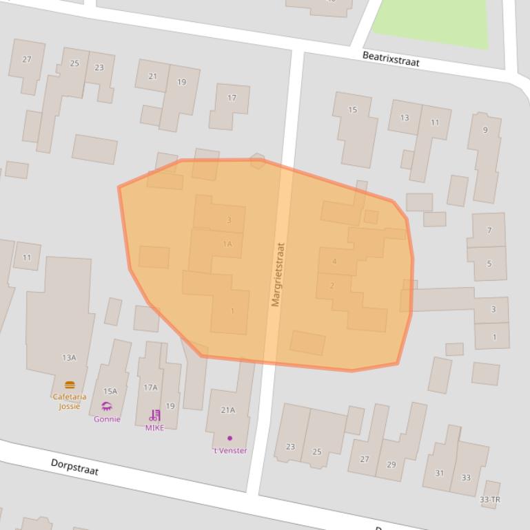 Kaart van postcodegebied 7587AJ.
