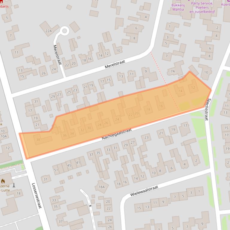 Kaart van postcodegebied 7587AX.